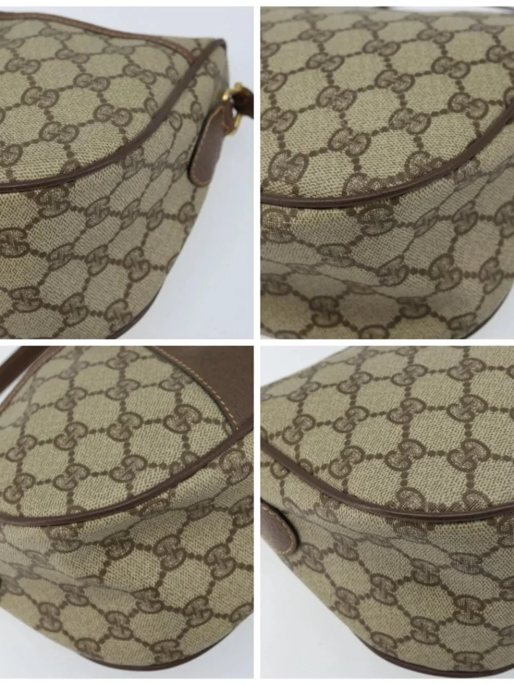 GUCCI GG Supreme Web Sherry Line Bag PVC Beige 001 123 6177 002 Auth ep13516 - Picture 14 of 16